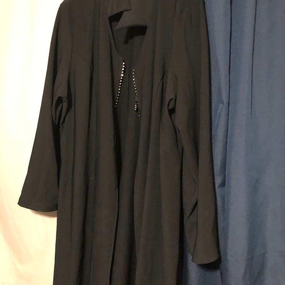Used plus size suit jacket with rhinestone zipper